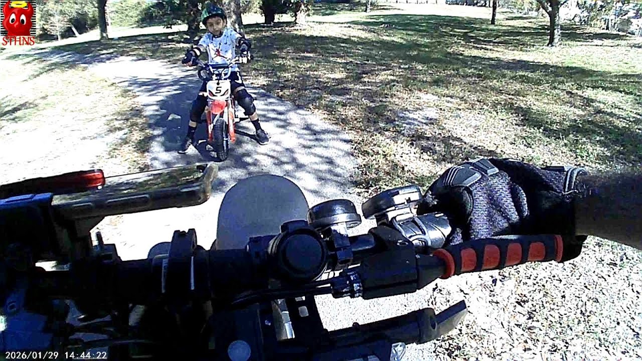 Scooter Ride Along - Son Riding Razor MX350 Dirt Bike