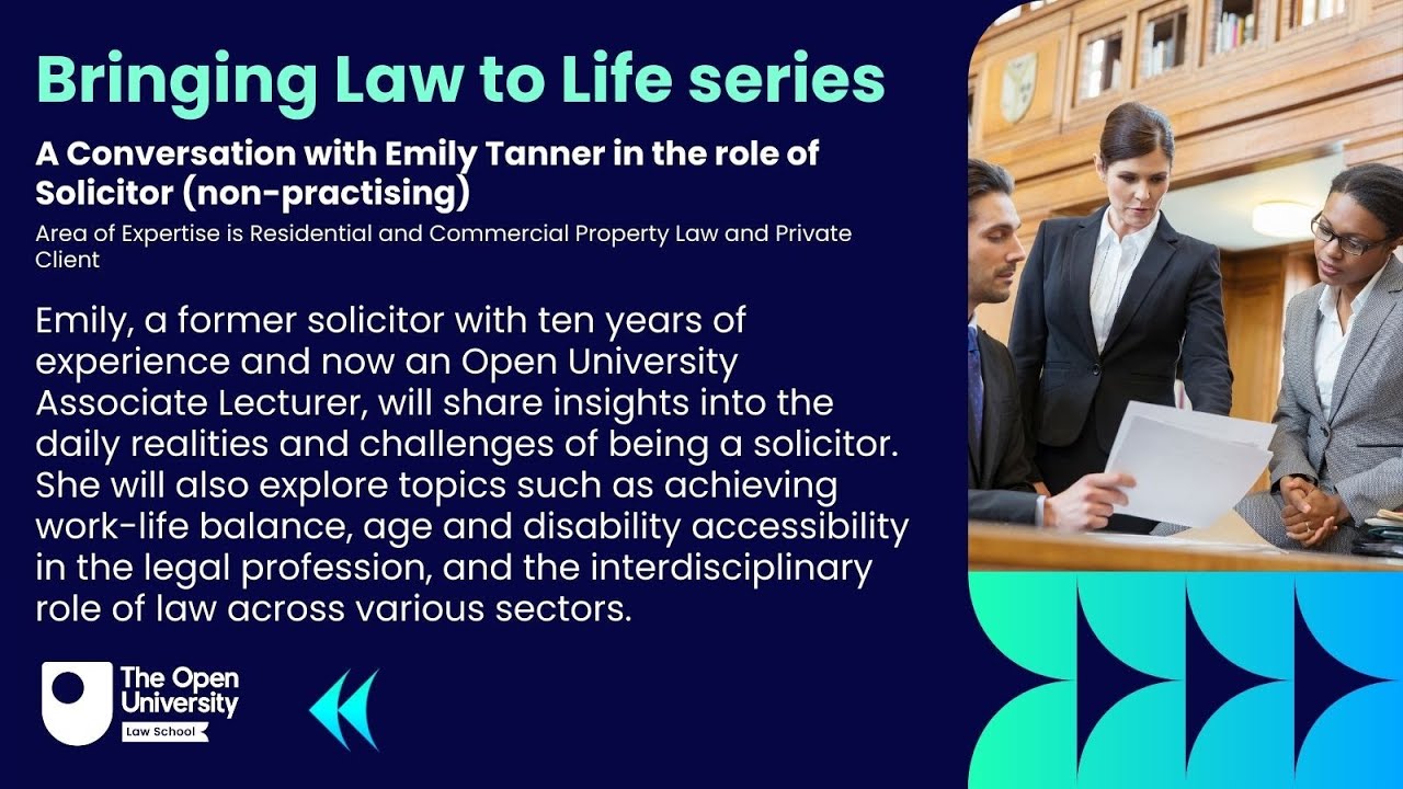 A Conversation with Emily Tanner in the role of Solicitor (non practising)