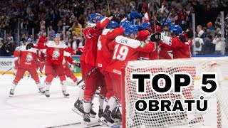 TOP 5 - Obraty české hokejové reprezentace