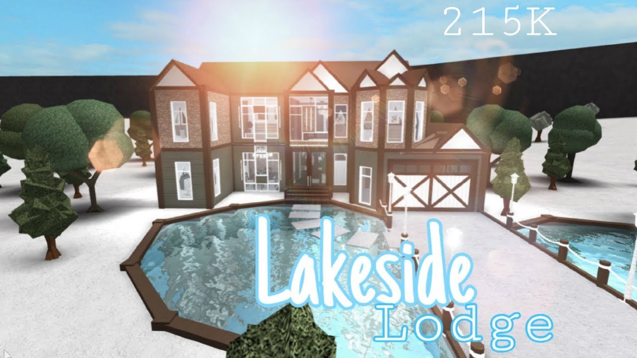 Bloxburg : Lakeside Lodge - 215k House - YouTube