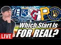 Which hot start is for realtigers royals guardians pirates brewers mlb