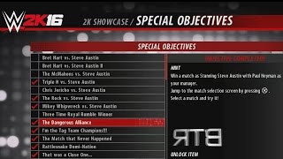 Wwe 2k16 2k Showcase Special Objectives The Dangerous Alliance Steve Austin Vs General Adnan
