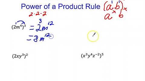 Power Rule and Power of a Product Rule (Properties of Exponents)