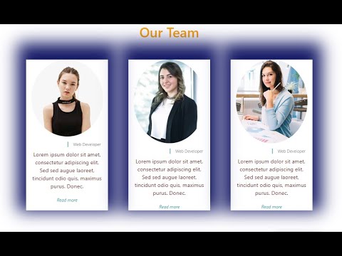 Our Team Section Design with html and css | Tutorial for Beginners 2020 ...