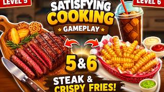 "Cooking Steak level 5 and 6 & Crispy Fries Together | Relaxing Satisfying Cooking Game" 🍟🥩 screenshot 5