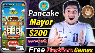 Free $6/day By 0 Investment🔥- Pancakeswap Mayor Gameplay Earn Cake Token | Best Play2Earn In 2024 screenshot 5