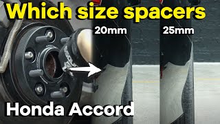 BONOSS Wheel Parts for Honda Accord|20mm and 25mm Wheel Spacers Install|Before and After