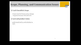 Common Reasons for SAP Project Failures