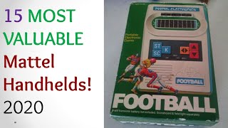 Top 15 Most Expensive Mattel Handhelds in 2020! (70s, 80s, 90s vintage toy prices NOW)