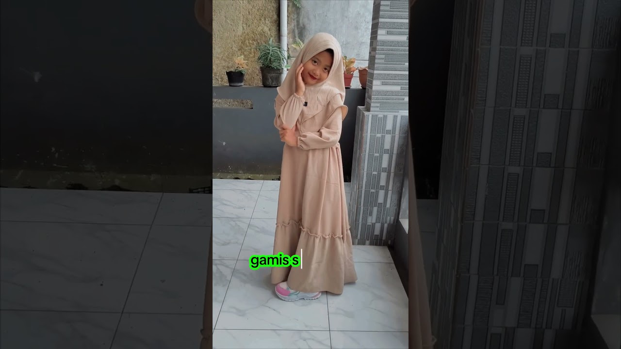 gamis anak set hijab 