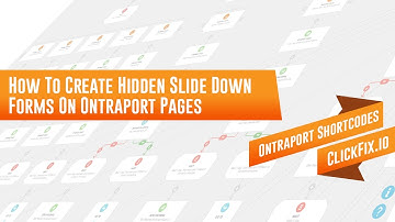 How To Create Hidden Slide Down Forms On Ontraport Pages