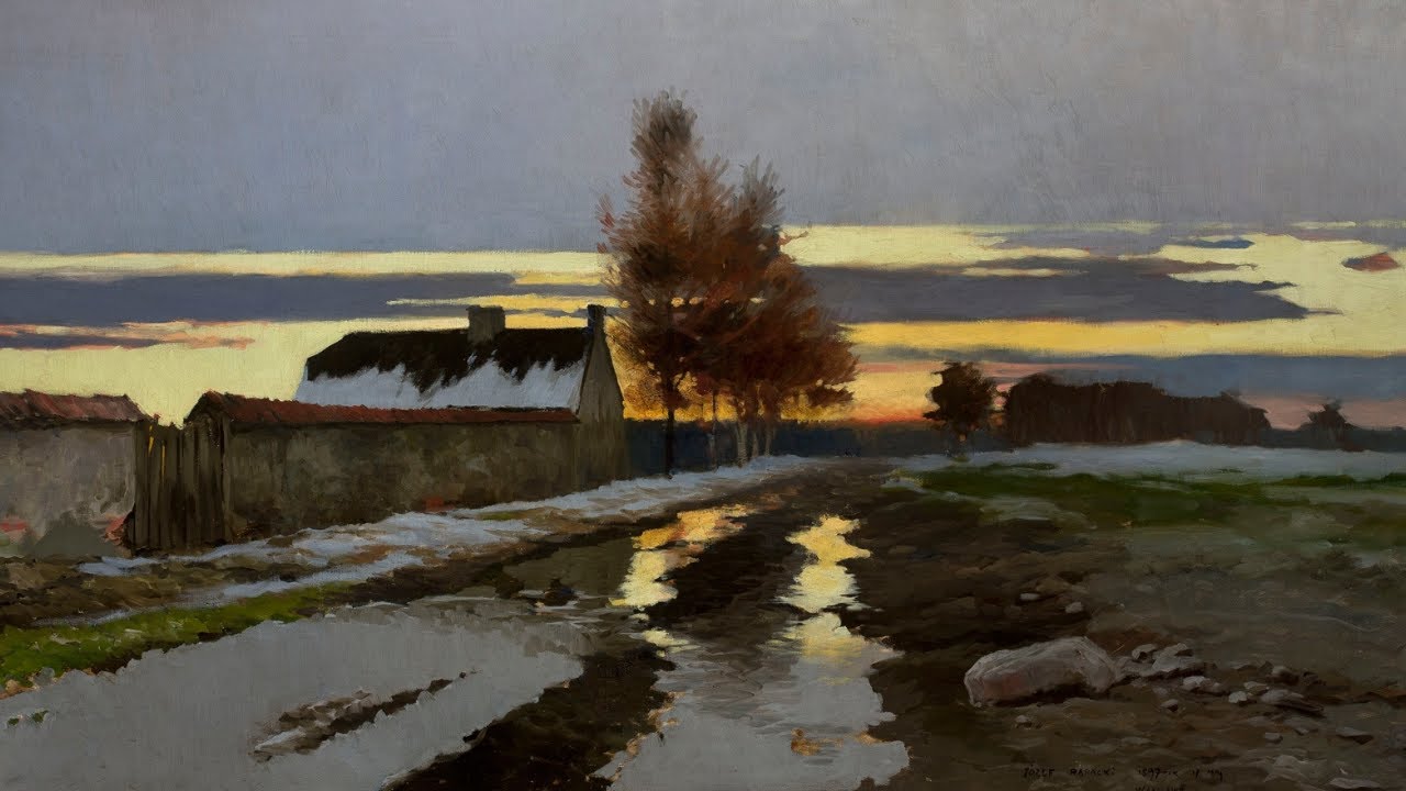 4K TV Art Screen SaverㅣDawn Over a Rural RoadㅣCalm Morning Landscape