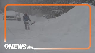 Heavy snow continues in Colorado's mountains