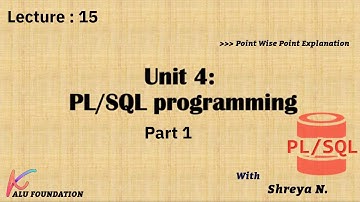 Unit4 PL/SQL Programming in DMS |MSBTE K | Block Structure, Control, Exception & Cursors | Part 1