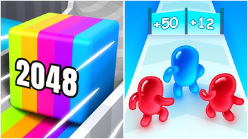 Jelly Run 2048 vs Join Blob Clash 3D | Android iOS Mobile Gameplay Walkthrough