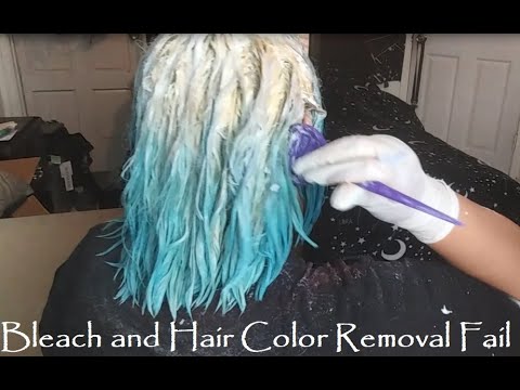 Bleach And Hair Color Removal Fail Stripping Out Blue Hair Youtube