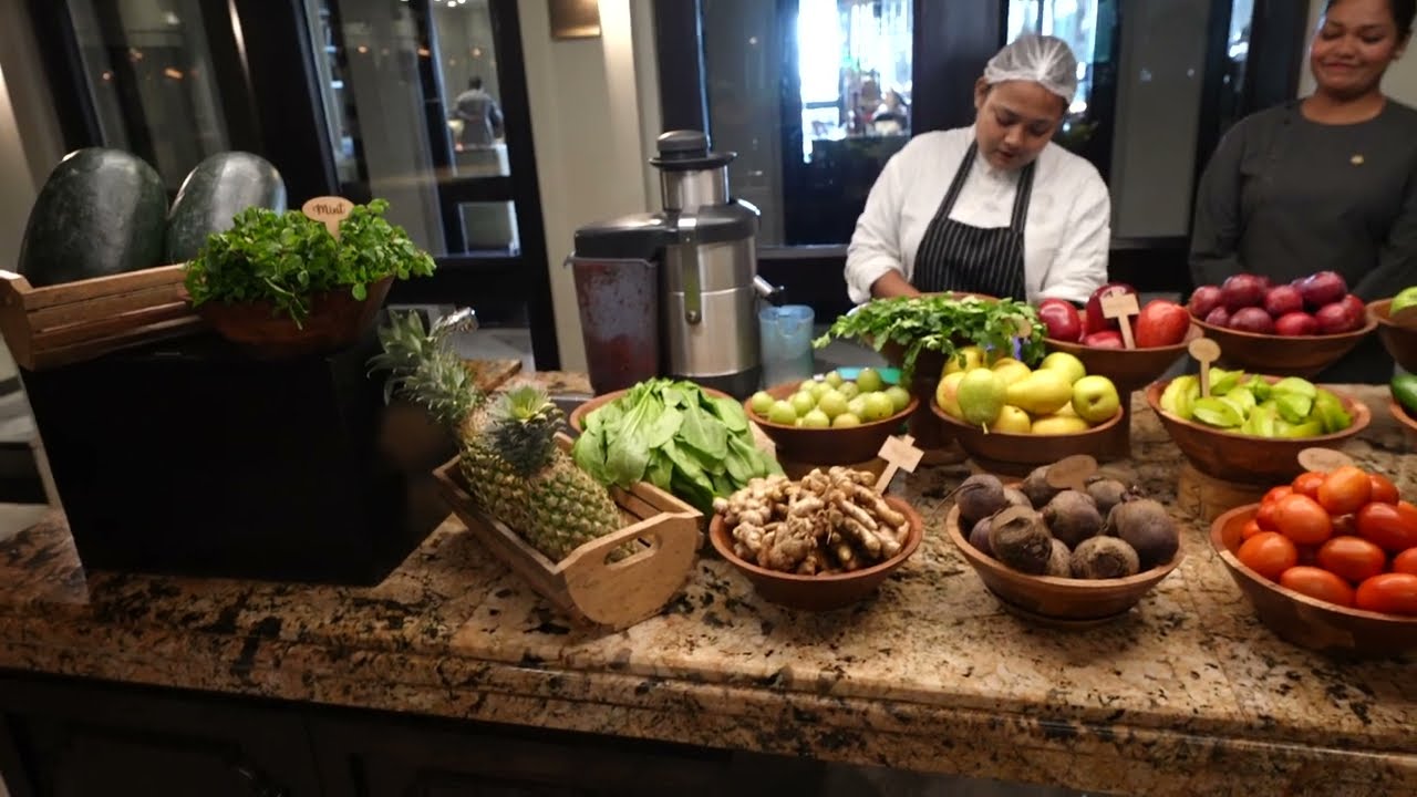 Breakfast Buffet at Raffles Udaipur, Rajasthan, India 14.1.2025