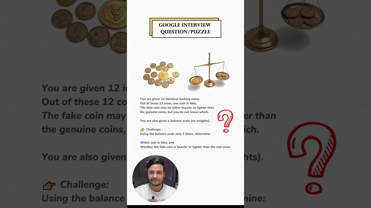 Amazon &  Google Interview Puzzle | Software Engineers | Tricky Logic Question for Freshers & Intern