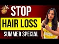 STOP HAIR FALL - Summer Hair Mask / Get STRONG Bouncy Shiny Hair In Just 1 WEEK #haircareroutine