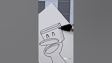 Drawing toilet from inanimate insanity as requested #shorts #satisfying #slikkartmotivation