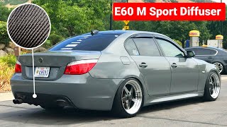 BMW E60 Carbon Fiber Diffuser | EHOONS E60 BUILD EP. 5