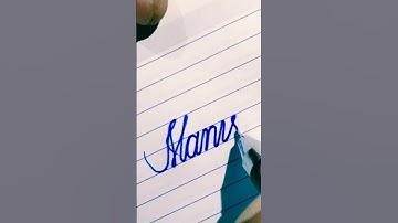 Cursive writing || Manish name status video