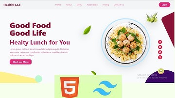 Restaurant Website Landing Page Using Tailwind CSS