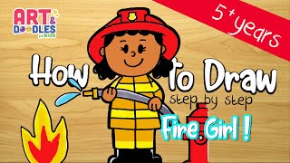 How to draw a FIREFIGHTER