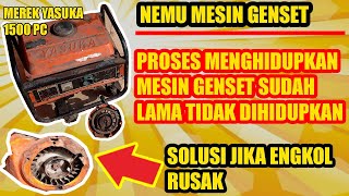 Cara menghidupkan genset yang sudah lama tidak dihidupkan dan solusi jika engkol rusak