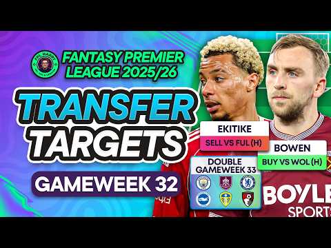 MY FPL GW32 TRANSFER TARGETS! ♻️ Every Chip Strategy Discussed | Fantasy Premier League Tips 2025/26