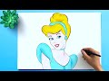 Cinderella Drawing Step by Step Easy | How to Draw Disney Princess #Cinderella