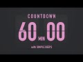 60 minutes countdown flip clock timer  simple beeps 