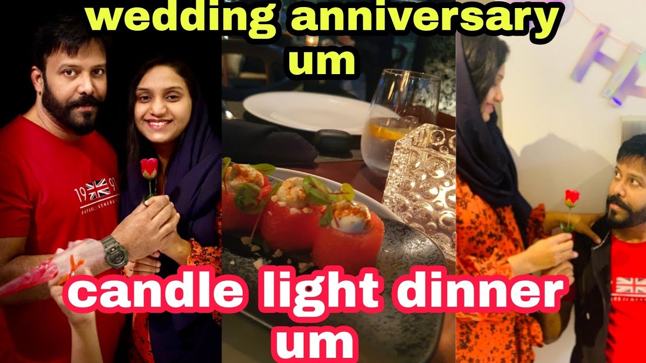 wedding anniversary vlogcandle light dinnerdubaiUAEmint leaf