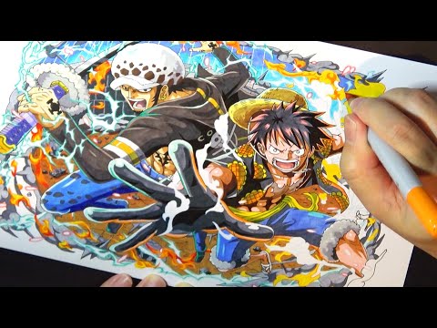 ルフィ エース サボ 三兄弟描いてみた 扉絵 Drawing Luffy Ace Sabo Onepiece Youtube