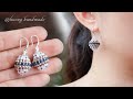 Rhombus beaded bead earrings. Beading tutorial