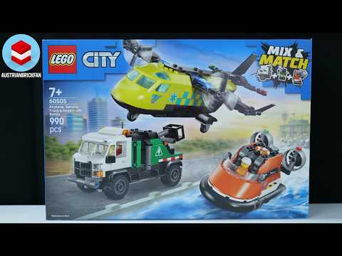 LEGO City 60505 Airplane, Service Truck & Hovercraft Remix Speed Build