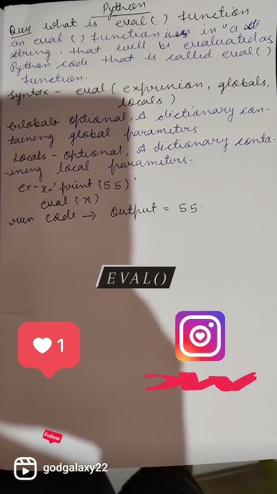 eval () function in python #programming #coding #python #technology ...