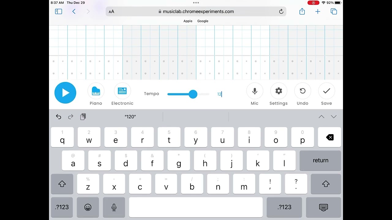 How to play “Never Gonna Give You Up” by Rick Astley tutorial |Chrome music lab