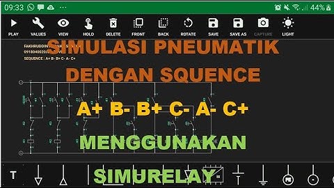 SIMULASI PNEUMATIK DENGAN SQUENCE A+ B- B+ C- A- C+ MENGGUNAKAN APK ANDROID SIMURELAY