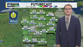Humidity rises throughout the day