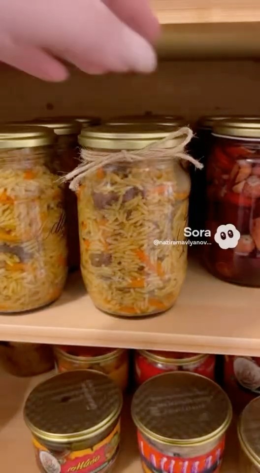 Plov in jars short