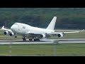 BOEING 747 LANDING + DEPARTURE at Düsseldorf - THE ONLY B747-400 from BELARUS (4K)