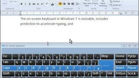 Windows 7 On Screen Keyboard