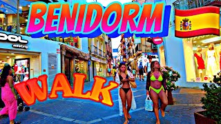 BENIDORM SPAIN, 4K CITY WALK 2022 | Benidorm City Centre Walk | 4K City Life