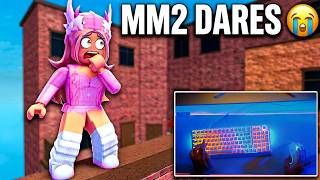 I Did DARES my friends gave me in MM2 With A HANDCAM...😭