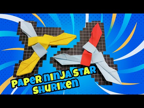 How to make a paper ninja star-shuriken (Ninja Paper)
