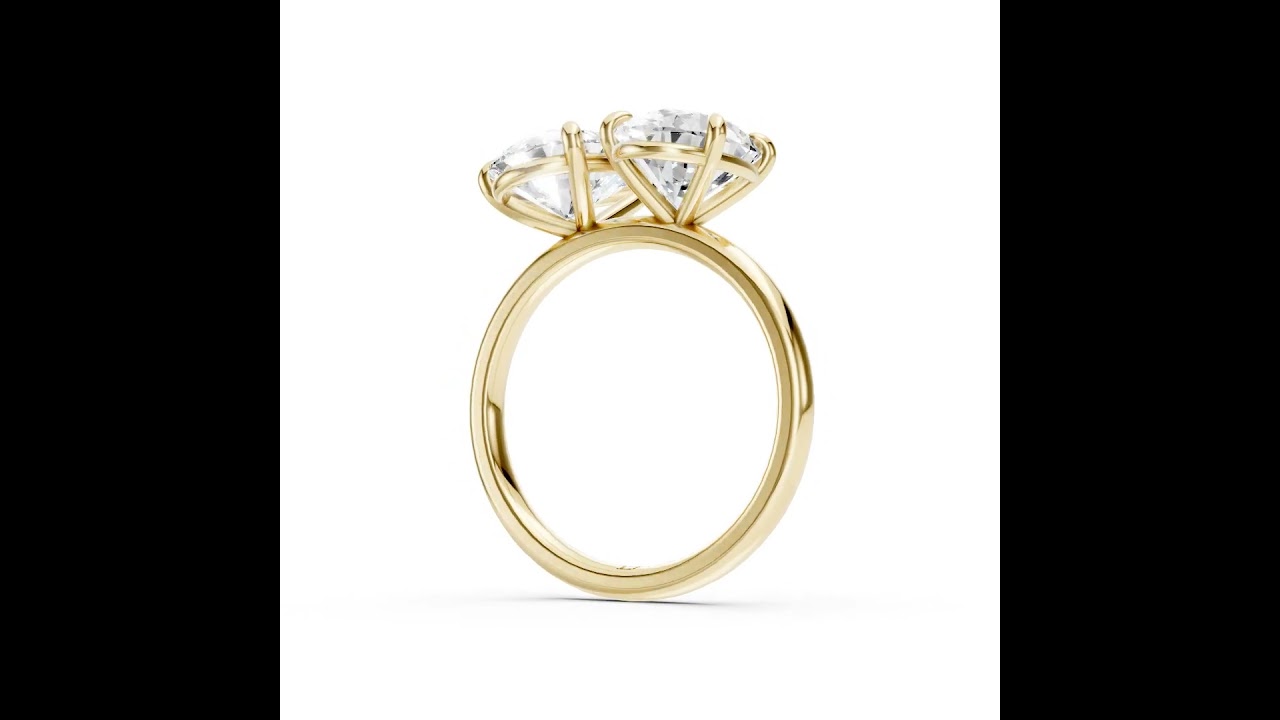 Toi et Moi Pear And Oval Cut Engagement Ring