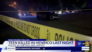 Third teen in Henrico shot to death in one month