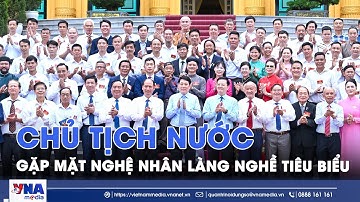 Chủ tịch nước Lương Cường gặp mặt nghệ nhân làng nghề tiêu biểu - VNA