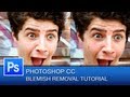 Photoshop CC Tutorial How to Remove Blemishes | Photoshop Tutorial